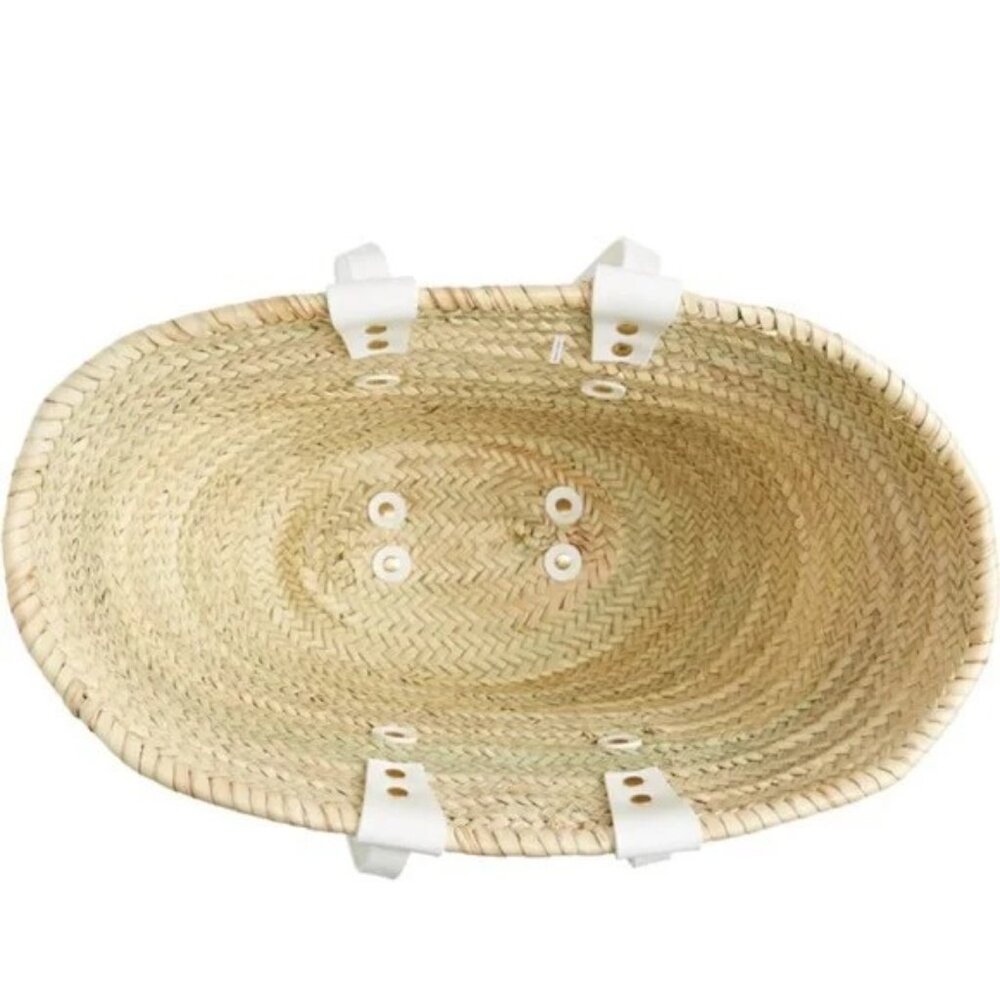 NWT FRAME Straw Tote- natural and OFF white SOLD OUT EVERYWHERE - Picture 6 of 7